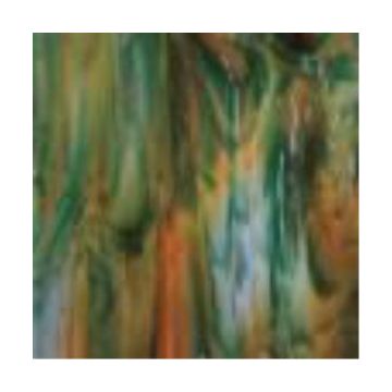 3123-00 White, Orange Opal, Deep Forest Green 