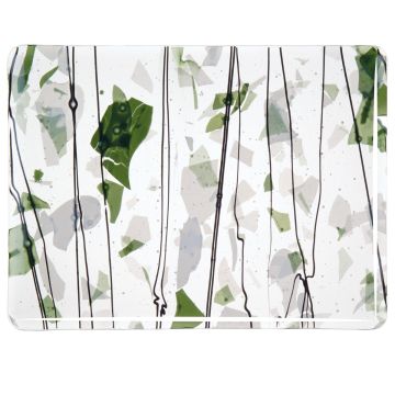 4117-00 Green and White on Clear Base 