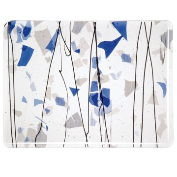 4119-00 Blue and White on Clear Base  