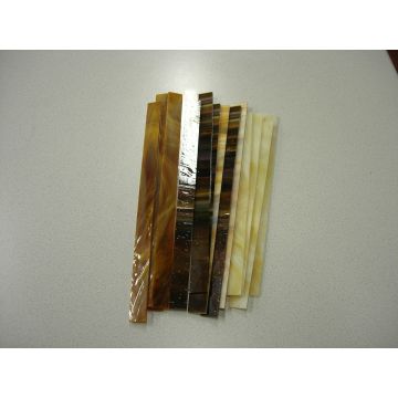 glasstroken 2x30 cm amber mix per 10 stuks