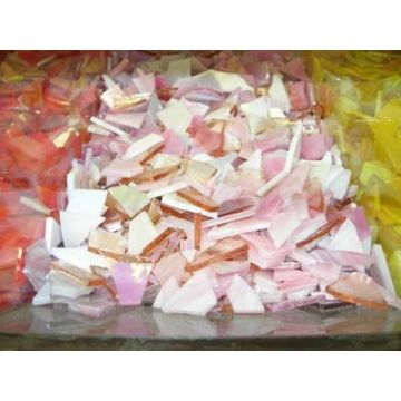 300 gr glasmozaiek roze tinten
