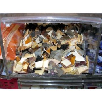 300 gr glasmozaiek bruin tinten