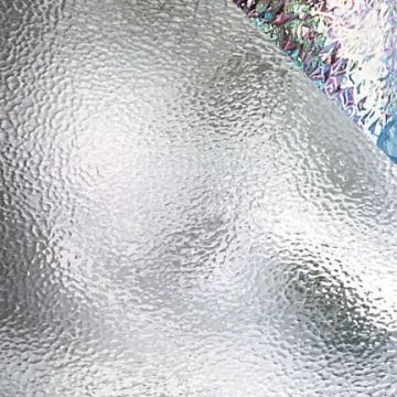 100H-f iri  Clear Hammered, Iridescent 