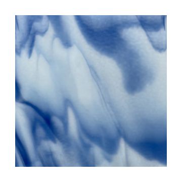 Opaak blauw/wit  afmeting +/- 29x25cm 