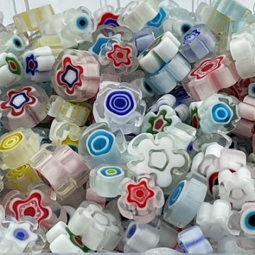 Witte bloemen millefiori mix 