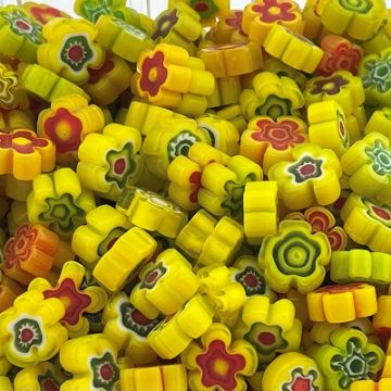 millefiori bloemen geel mix 