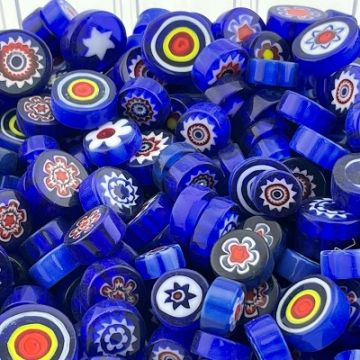 millefiori kobaltblauw mix 