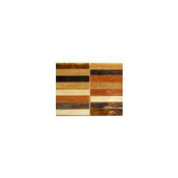 Brown Leather stripes van 1x6.5 cm