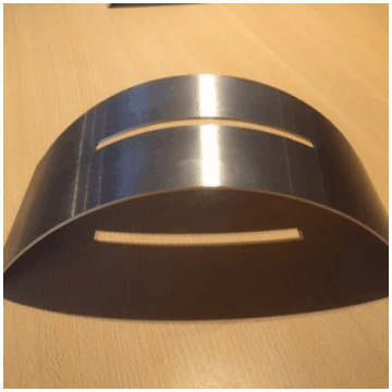 rvs  half rond met sleuf 6,5mm
