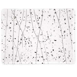 4218-00 Gray and Black Frit, White Streamers