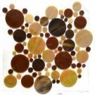 Brown Leather Circles 30x30 cm