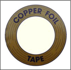 koperfolie 6.4 mm zwart / Venture tape 