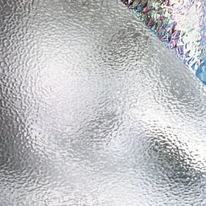 100H-f iri  Clear Hammered, Iridescent 