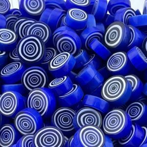 kobaltblauwe swirl mix millefiori