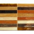Brown Leather stripes van 1x6.5 cm