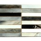 Black and White stripes van 1x6.5 cm