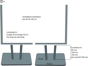 switch verstelbaar set van twee u profiel letop foto wijkt af
